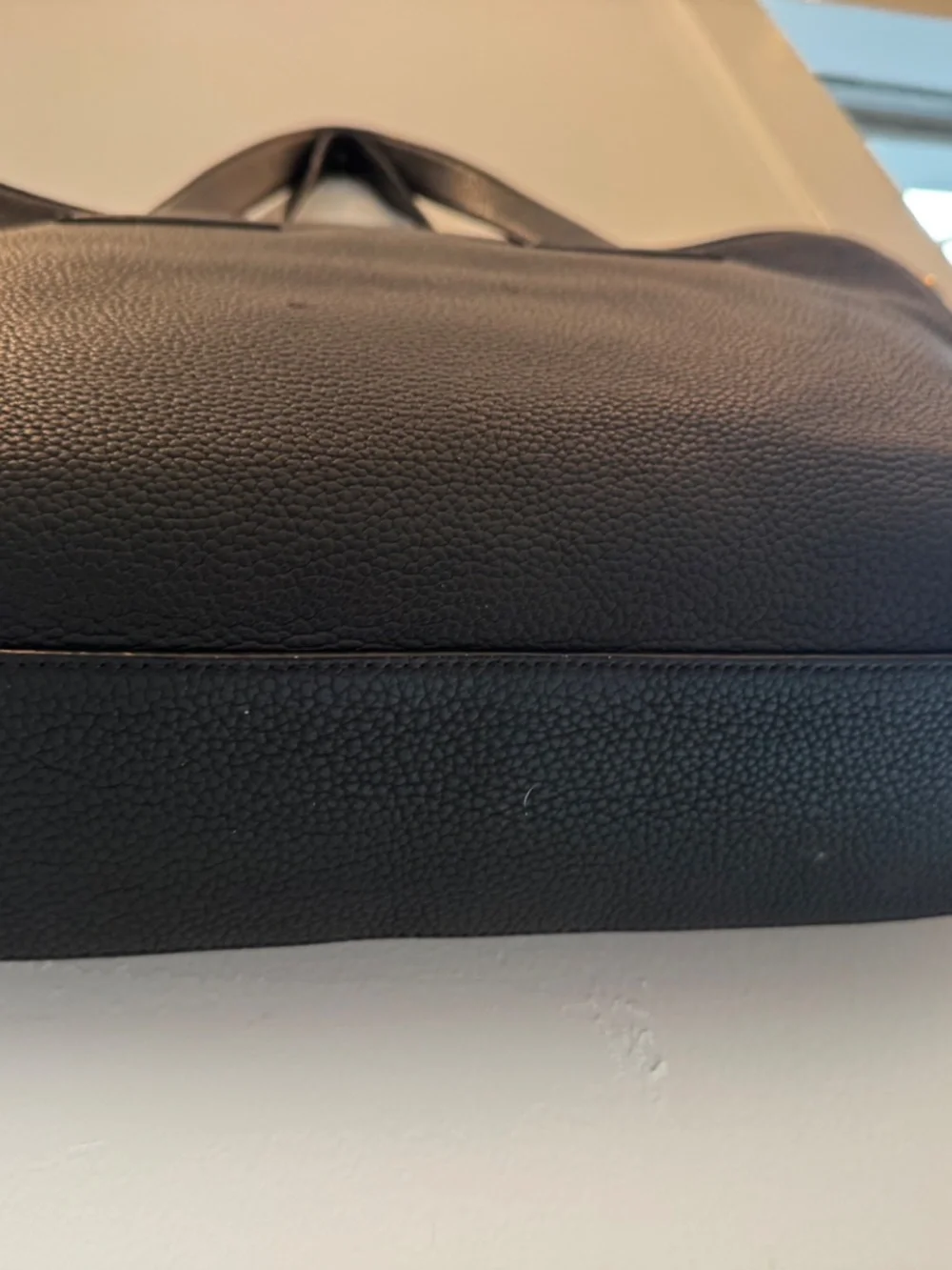 TOM FORD BLACK LEATHER PEBBLED ATTACHÉ BRIEFCASE